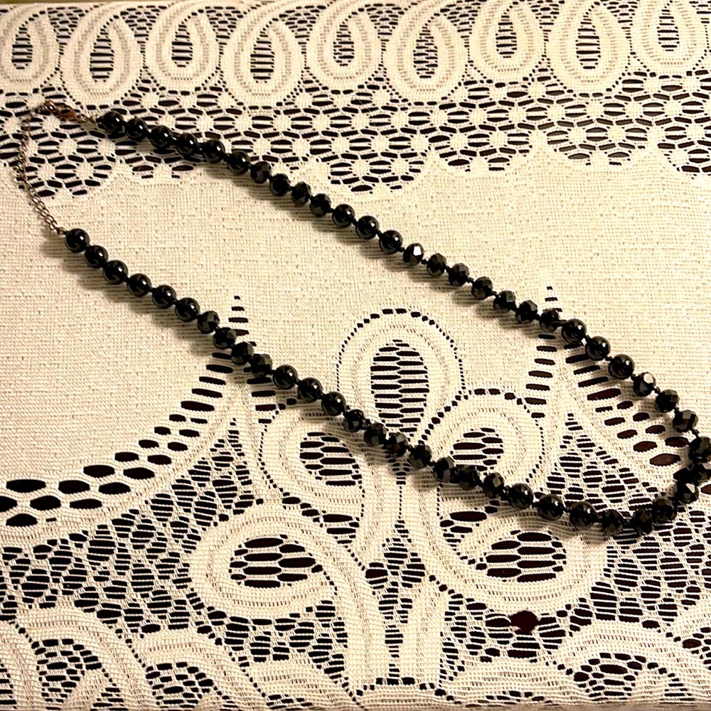 Black Beaded Necklace